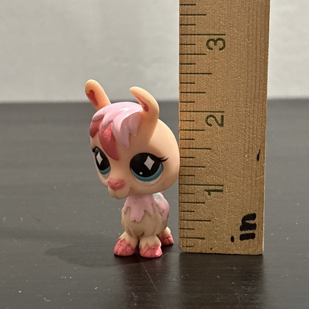 Peach and Pink Llama Tan #198 G7 Teal Diamond Eyes Littlest Pet Shop Gen 7 LPS - Picture 8 of 8